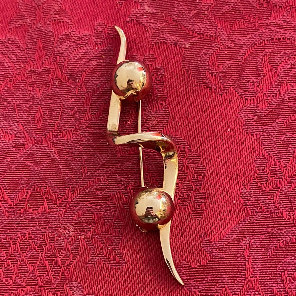 Vintage MONET Abstract Squiggly Balls Broach